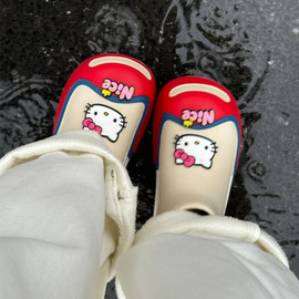 hellokitty雨靴女可爱防水防滑时尚卡通短筒学生，上学外穿短靴雨鞋