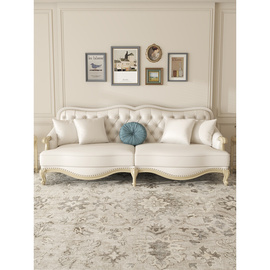法式轻奢真皮沙发客厅组合美式实木123欧式转角l型沙发别墅大户型