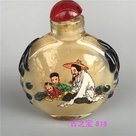 仿古鼻烟壶特色民族风工艺摆件，古典古董收藏老物件内画壶把件