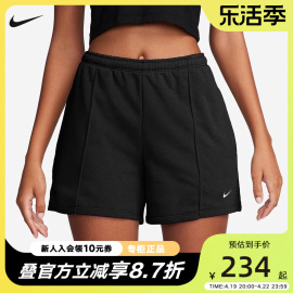 Nike耐克短裤女夏跑步透气宽松刺绣小标训练运动裤HF6941-010