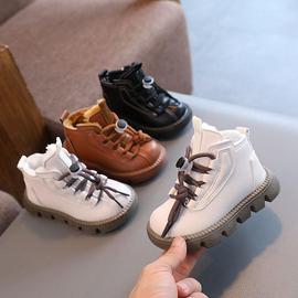 宝宝马丁靴冬季加绒0一1-3岁儿童皮靴男童鞋子婴儿软底鞋女童鞋