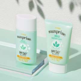 韩国etude爱丽小屋，温和清爽防晒霜乳控油保湿物理spf50混油皮