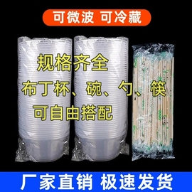 一次性塑料冰粉碗家用双皮奶专用杯加厚外卖打包盒餐盒布丁杯整箱