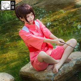 白泽神隐少女荻野千寻COS服装全套小千寻cosplay女仆装内番和服佣