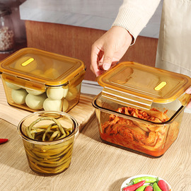 玻璃密封罐泡菜坛子瓶子五谷杂粮收纳盒食品级储物腌菜榨菜罐空瓶