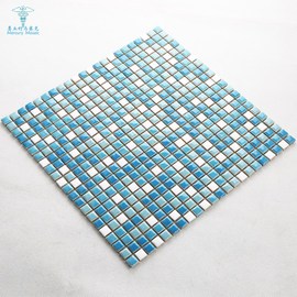 蓝色陶瓷通体马赛克凸面立体瓷砖，欧式背景墙贴腰线卫生间12小颗粒