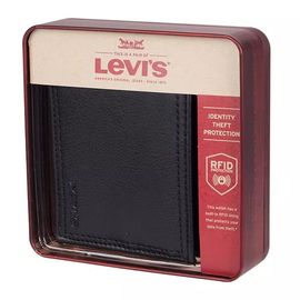 levi’s李维斯(李，维斯)男款钱包对折做旧复古短款皮钱包商务零钱包