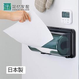日本进口INOMATA厨房纸巾盒吸盘磁吸式纸巾架抽取式卷纸收纳盒子