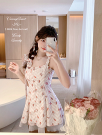 creamysweet杂莓小可爱蕾丝花边，碎花连衣裙女甜美清新吊带裙春