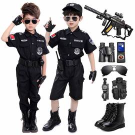 儿童小军装男女童特警制服小孩特种兵衣服幼儿园小学生警察演出服