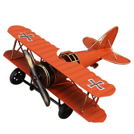 金属复古铁皮飞机模型摆件小飞机仿真战机创意家居装饰工艺品