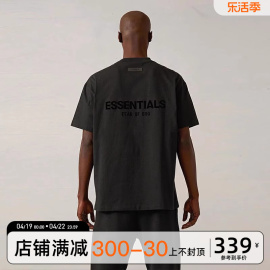 Fear of God FOG Essentials 植绒双标反光字母情侣男女短袖T恤潮