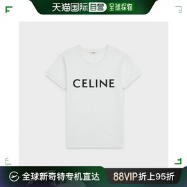 欧洲直邮CELINE赛琳白色徽标提花T恤