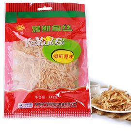 明珠舟山特产烤鱿鱼丝即食海鲜干货零食海味小吃鱿鱼丝245g