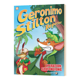 英文原版 老鼠记者 全彩漫画小说1Geronimo Stilton Reporter 1 Operation Shufongfong 精装 儿童课外英语阅读漫画故事书