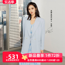 lily2024夏女装(夏女装)时尚职业通勤款设计感简约宽松休闲西装外套女