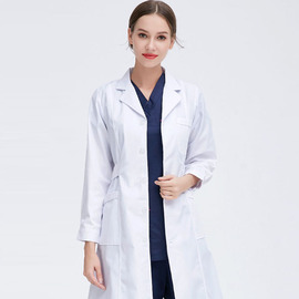 女款白大褂短袖护士服美容院工作服医生实验学生服医用白大挂长袖