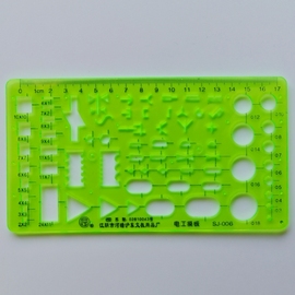 电工电路模板尺电路设计专用画图尺子学生考研考试设计绘图工具