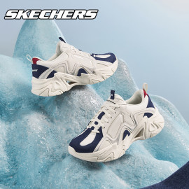 Skechers斯凯奇牛仔机甲鞋三代夏季时尚女鞋丹宁布运动鞋子