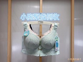 小胸聚拢内衣女2187中厚杯无痕无钢圈调整收副乳文胸罩