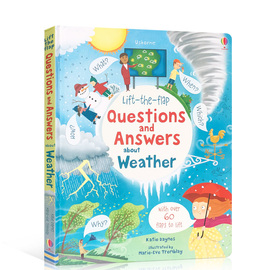 英文进口原版Usborne Questions and Answers about Weather 天气 问与答翻翻纸板书 英国尤斯伯恩认知百科科普绘本