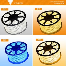 LED灯带5730客厅吊顶装饰光带白光暖光蓝光灯条室内220伏暗槽