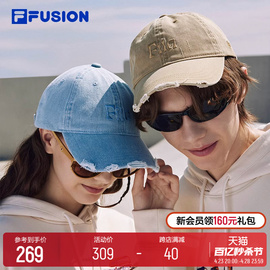 FILA FUSION斐乐潮牌情侣款棒球帽2024春季时尚运动帽鸭舌帽