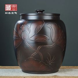 建水紫陶茶缸陶瓷茶叶罐，密封罐家用防潮聚香存储普洱茶大号高档新