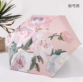 花花粉丝晴雨两用双层防晒渐变伞100cm长28.5cm