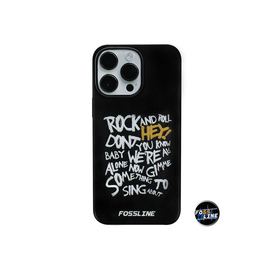 fossline摇滚朋克磨砂复古创意简约情侣，适用于iphone15手机壳，硅胶软大孔全包苹果14pro手机壳