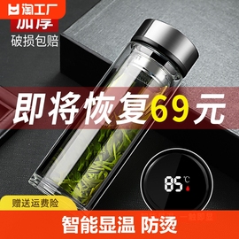 双层玻璃杯茶水分离泡茶杯隔热微保温透明玻璃水杯子耐高温便携