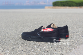 首尔的米家VANS 男鞋女鞋SLIP ON经典黑武士帆布休闲滑板运动鞋