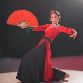 雪龙吟男女舞蹈演出服，古典舞中国风国潮霍元甲，扇子舞亲子装表演服