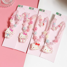 正版hellokitty发光项链，日韩儿童手链套装生日礼物，小公主首饰品