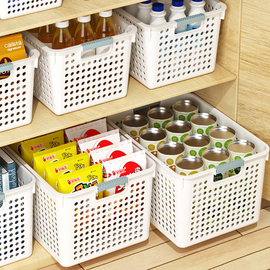 零食杂物收纳箱玩具整理筐家用塑料储物盒厨房，橱柜篮子桌面置物箱