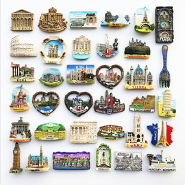 欧洲各国立体磁铁冰箱贴创意名胜古迹旅游纪念装饰工艺品收藏