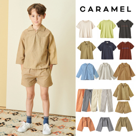 9ZLittle 英国Caramel SS24春夏男宝纯棉短袖polo衫衬衫裤子