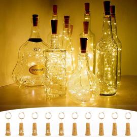 太阳能酒瓶塞灯led铜线灯串瓶塞灯串婚庆圣诞装饰酒瓶灯