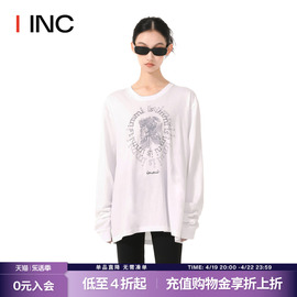 IMMI 设计师品牌IINC 23AW玫瑰花LOGO长袖T恤上衣女