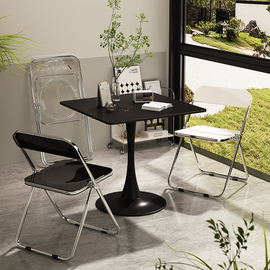 方桌家用正方形餐桌小户型，吃饭桌子现代简约咖啡厅，奶茶店桌椅组合