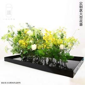 定制大型花器金属材质尺寸造型，颜色均可插花花盆容器写景盆栽