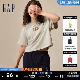 Gap女装春夏LOGO潮流学院风运动短袖T恤高级时尚休闲上衣857731