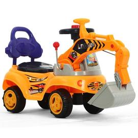 大型四轮挖掘机可坐可骑大号儿童挖土机铲车男孩工程车玩具可坐人