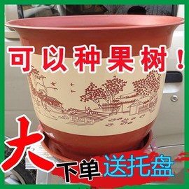 花盆特大号加厚仿陶瓷花盆塑料发财树果树苗盆栽花卉月季牡丹花盆