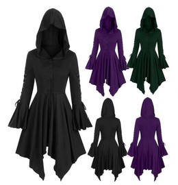 3XL大码女士连帽不规则斗篷连衣裙Ladies Halloween cloak dress