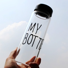 mybottle玻璃杯有盖便携简约创意水杯韩国学生，喝水杯子随手水瓶