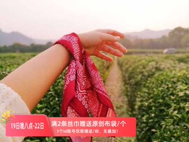 Flora红色黑色蓝色绿色腰果花欧美韩国嘻哈百搭手腕丝巾头巾发带