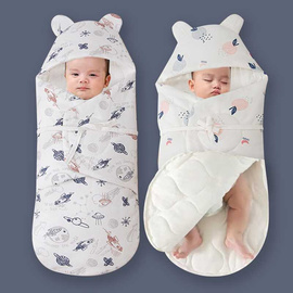 新生婴儿抱被防惊跳睡袋，襁褓秋冬纯棉厚款包被初生宝宝外出用品