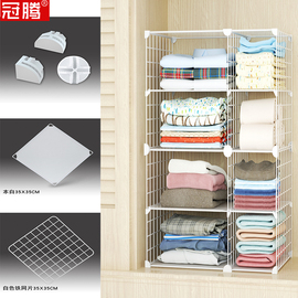 衣柜分层隔板配件魔片铁网卡扣接头塑料板DIY组装树脂分层置物架