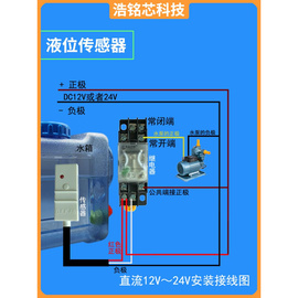 非接触式液位传感器电容式水位继电器控制器浮球磁翻板开关外贴式